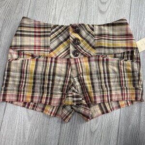 Juniors Sz 3 Plaid Shorts by Twenty One NWT